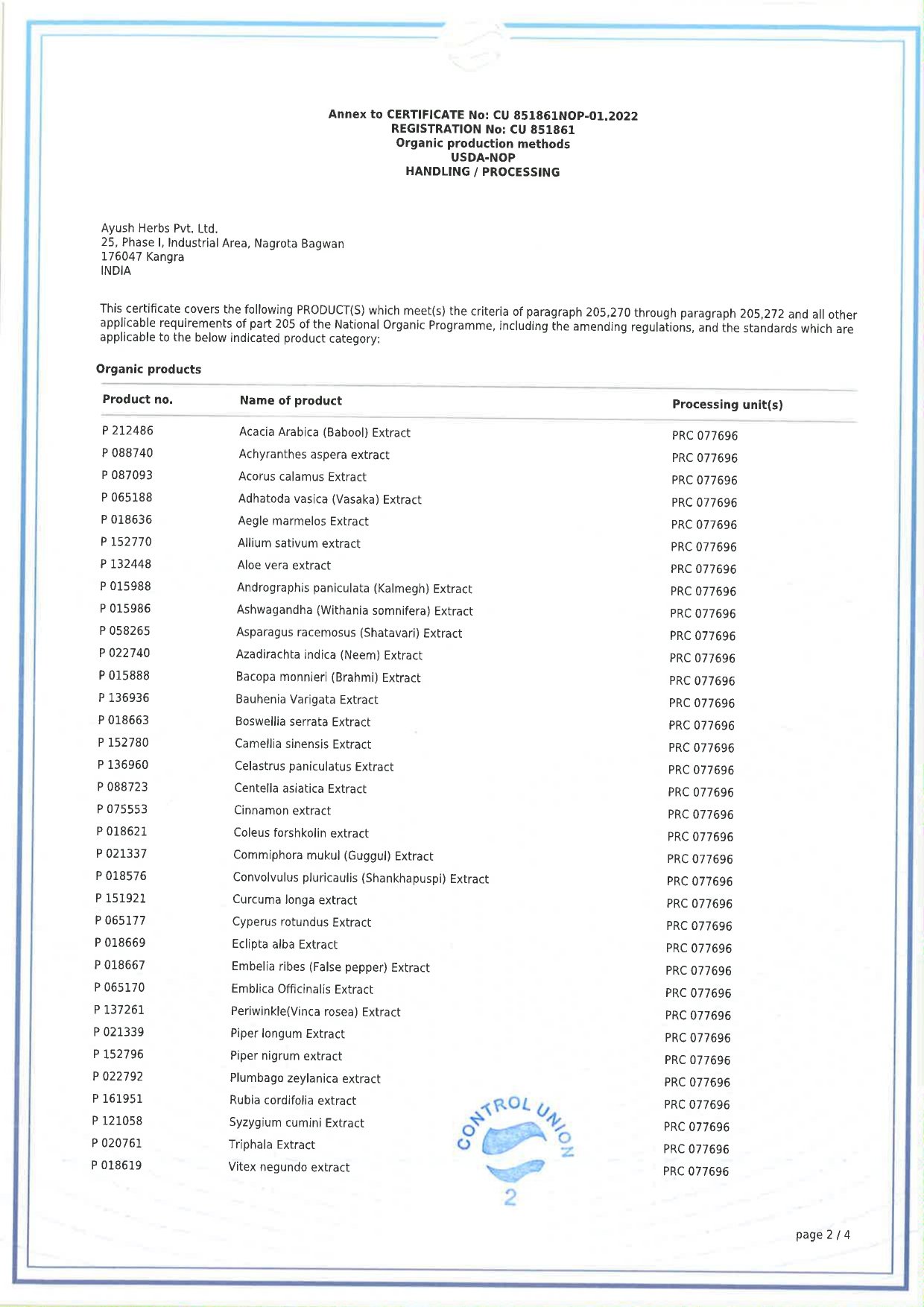 Organic Extract Powders