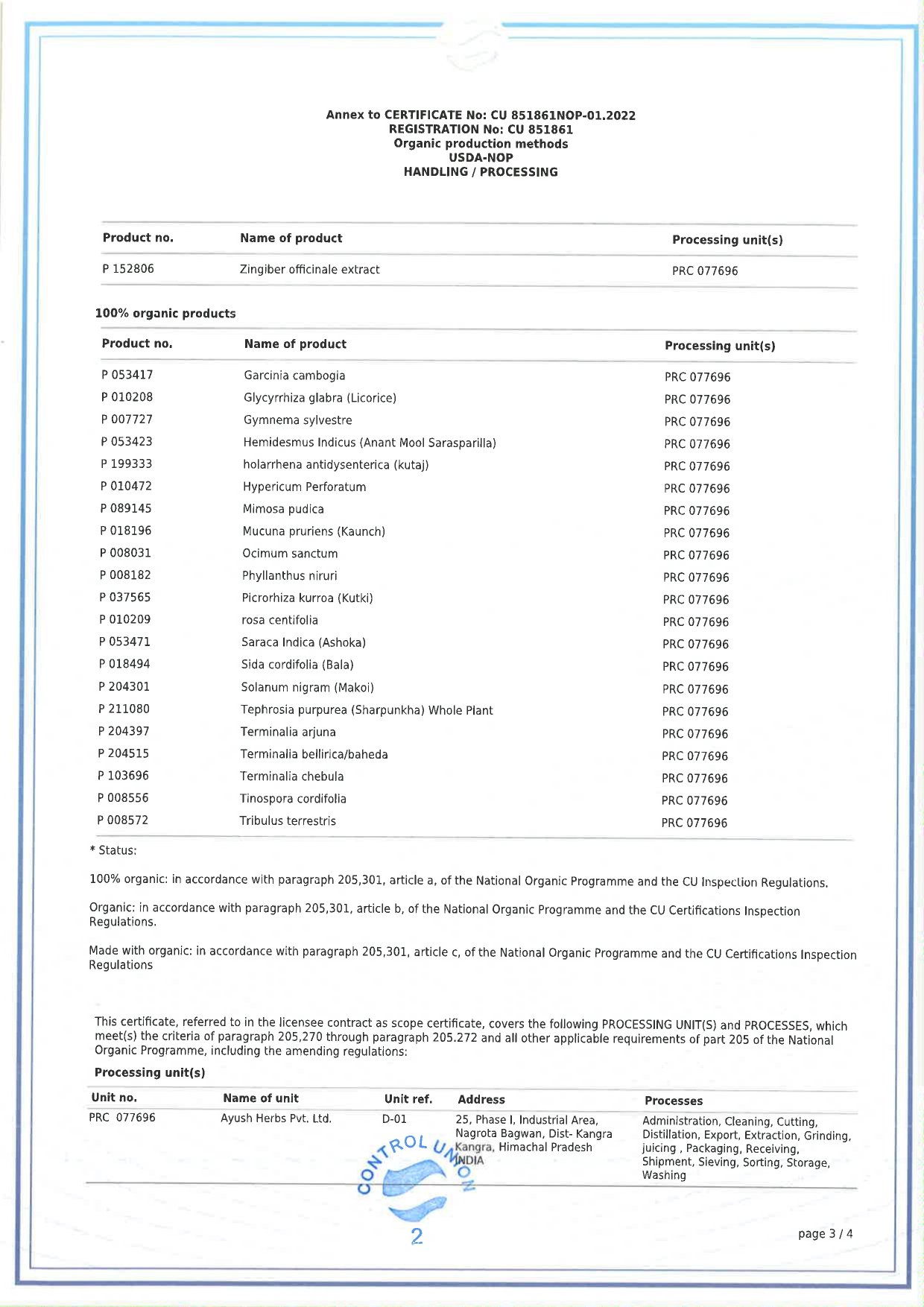 Organic Extract Powders